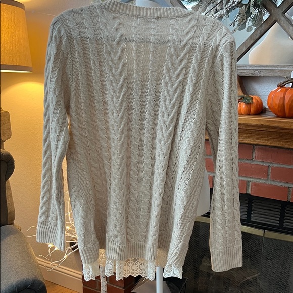 Faith and Joy Cream Cable Knit Sweater - Picture 8 of 8